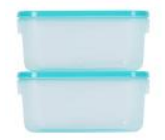 Polka Container (421 X 2) (2000 ml) (Turquoise)